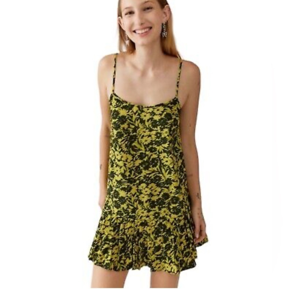 Urban Outfitters UO Camille Floral Print Sleeveless Tank Mini Dress Size XS